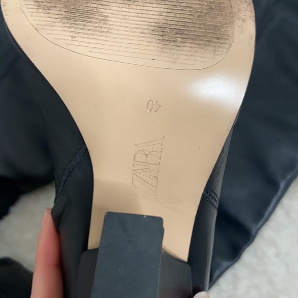 🖤 Leather Thigh High Boots ZARA - Picture 7 of 9